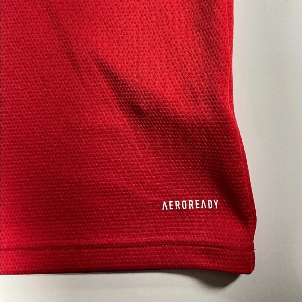 Adidas Manchester United 2021-22 Home Jersey Mens Medium TeamViewer Red Soccer